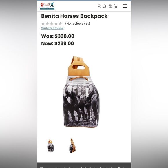 La Espuela LILO Collection Horse Leather Convertible Backpack/Sling Purse - Picture 10 of 11